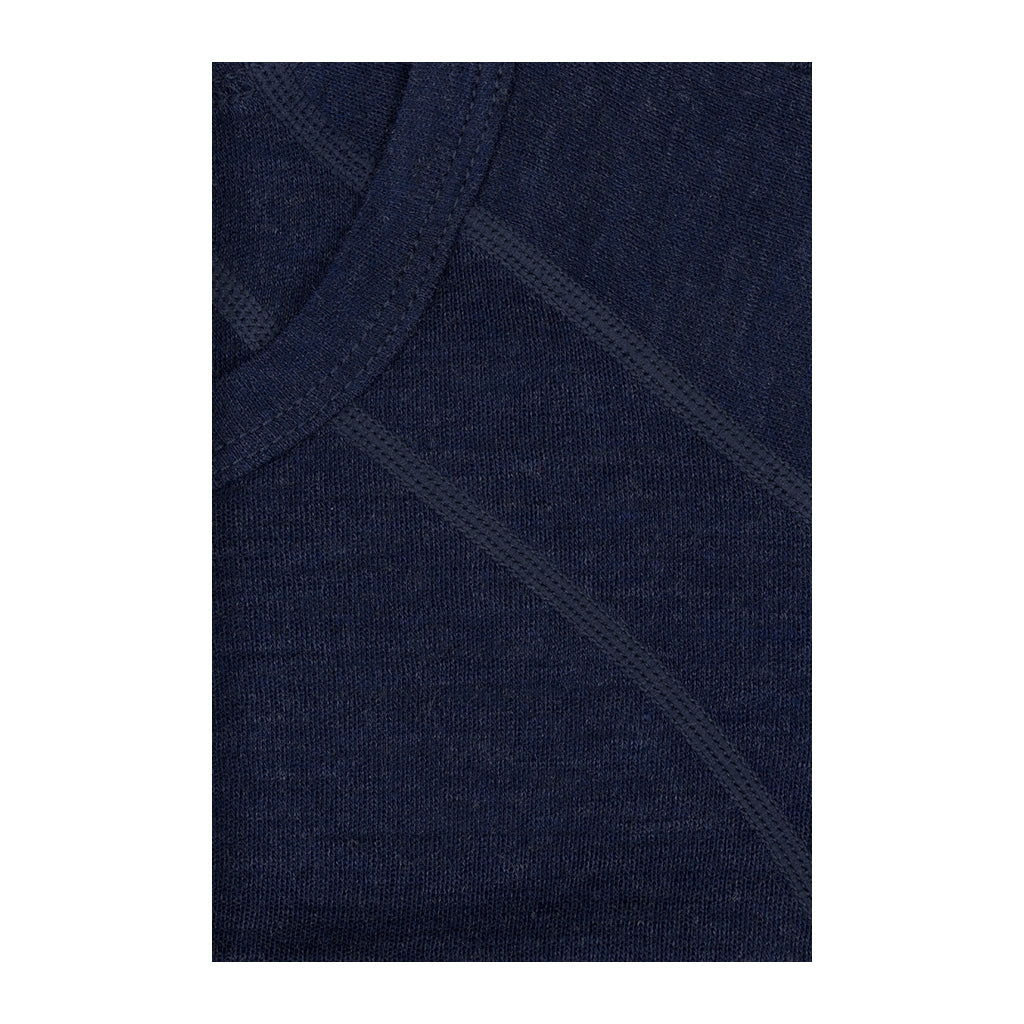 Mens Merino Wool Crew Neck - Navy Marle