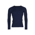 Mens Merino Wool Crew Neck - Navy Marle