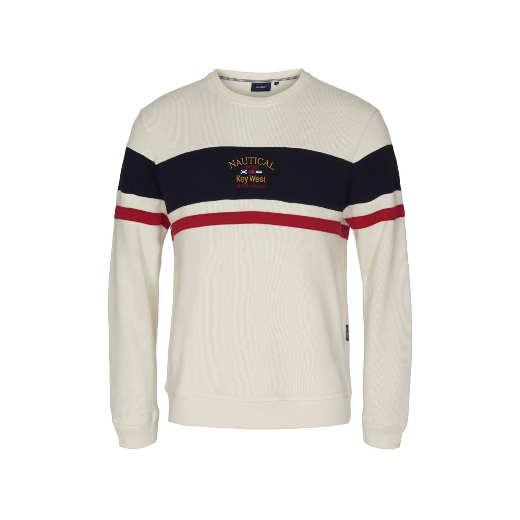 Miki Retro Long Sleeve Sweater - Pearl