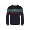 Miki Retro Long Sleeve Sweater - SR Navy/Ivy Green