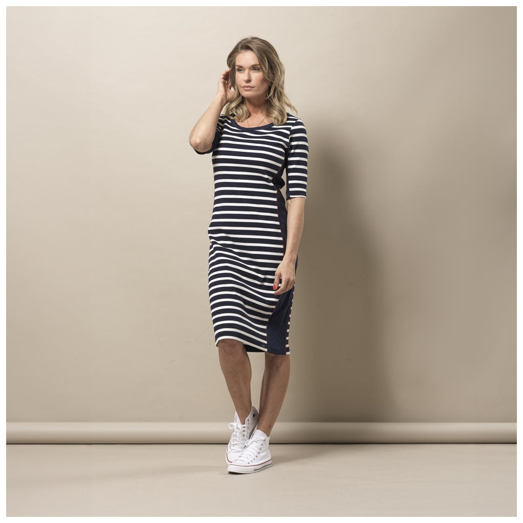 Monalisa Dress - SR Navy/Pearl