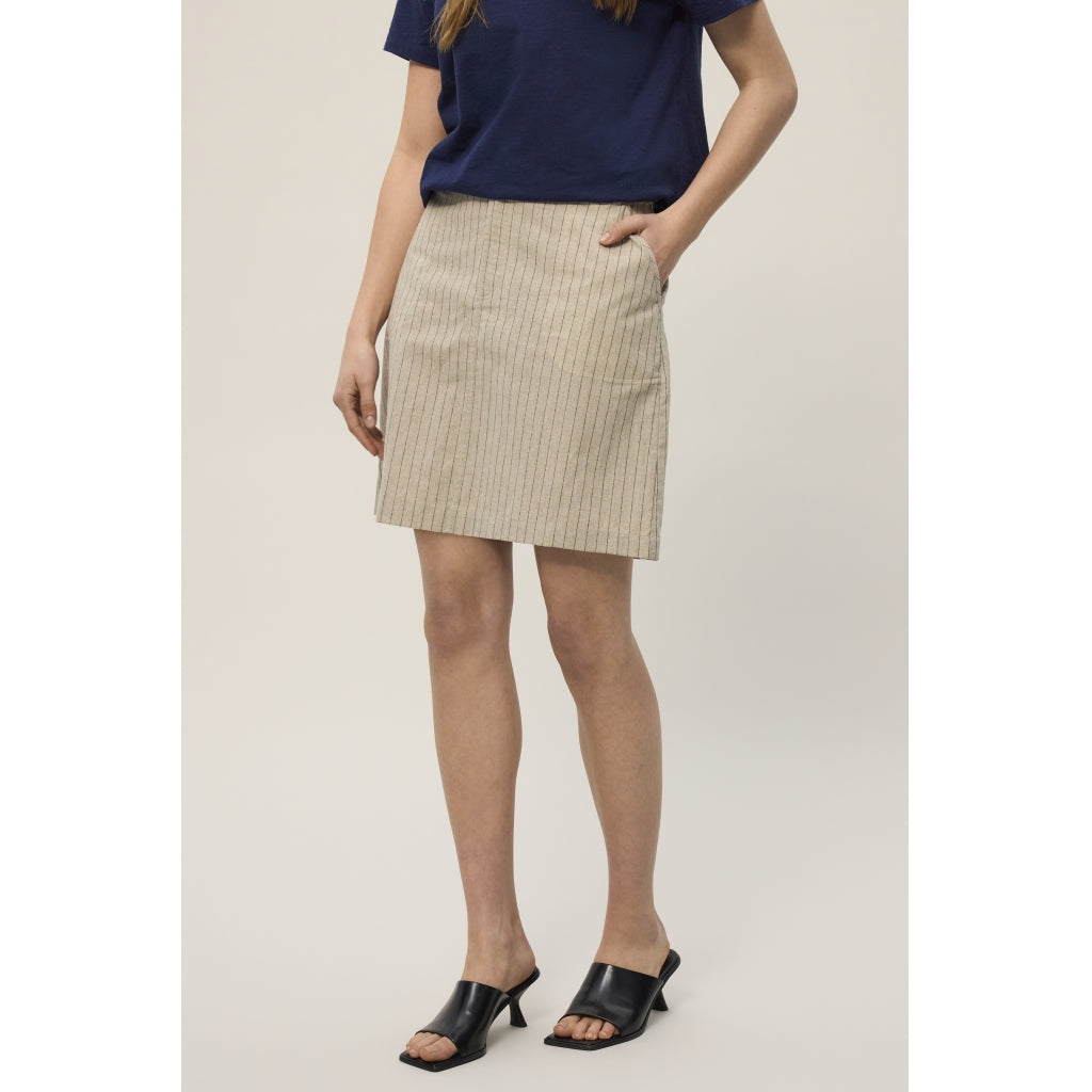 Nan Skirt - Light Sand Stripe