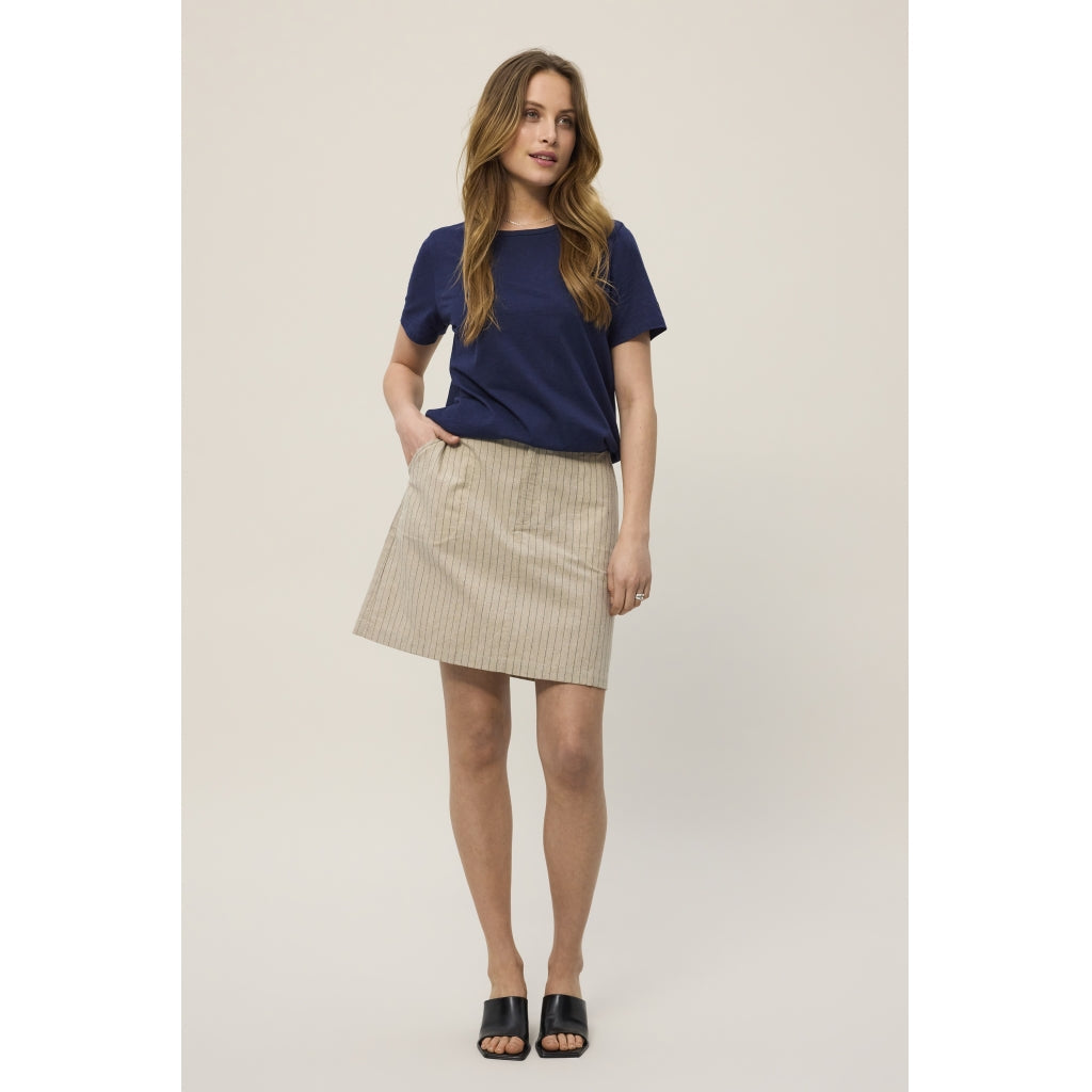 Nan Skirt - Light Sand Stripe