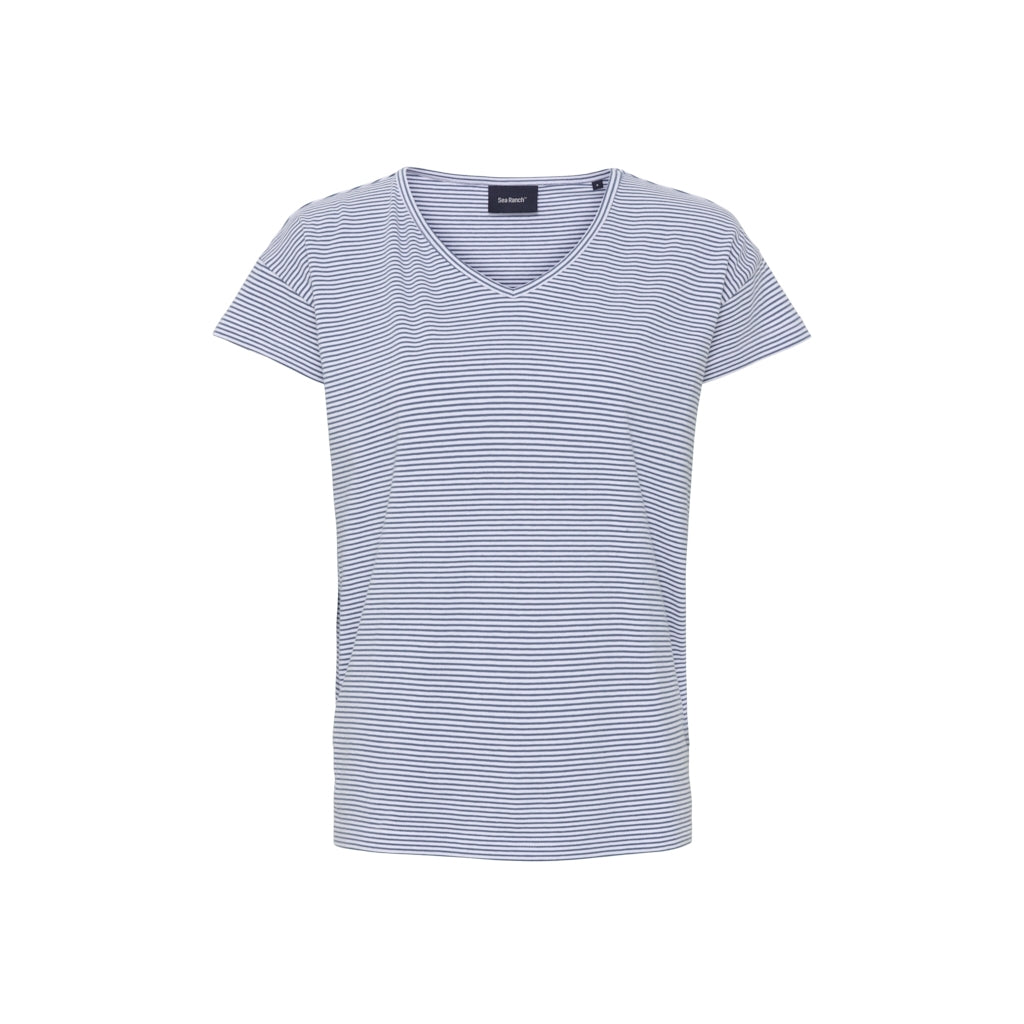 Nellie T-shirt - White/Federal Blue