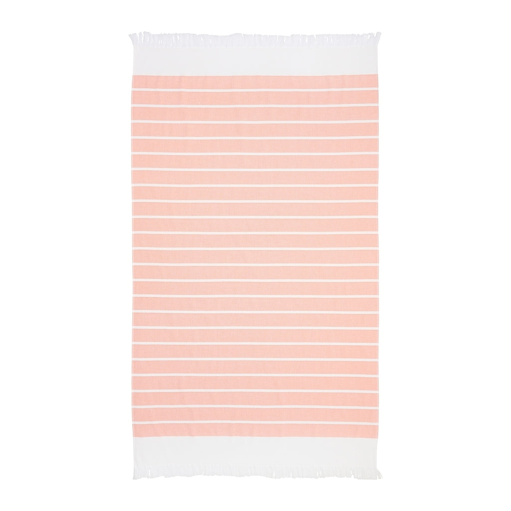 Nissi Beach Towel - Bright Orange / White