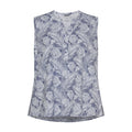 Octavia Shirt - Blue Palm Print