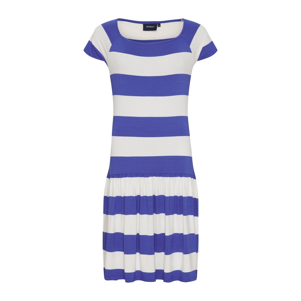 Petra Dress - Blue/Pearl