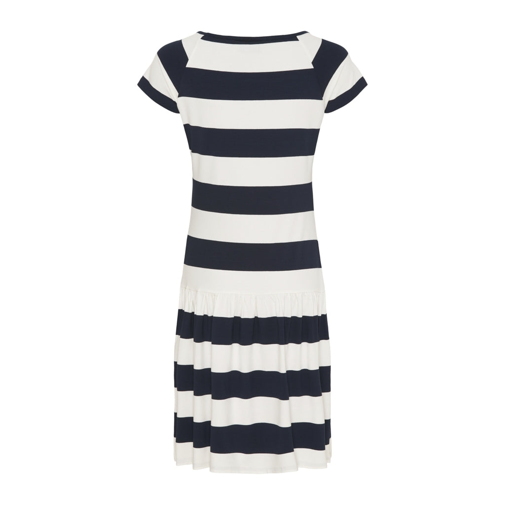 Petra Dress - Dark Navy/Pearl