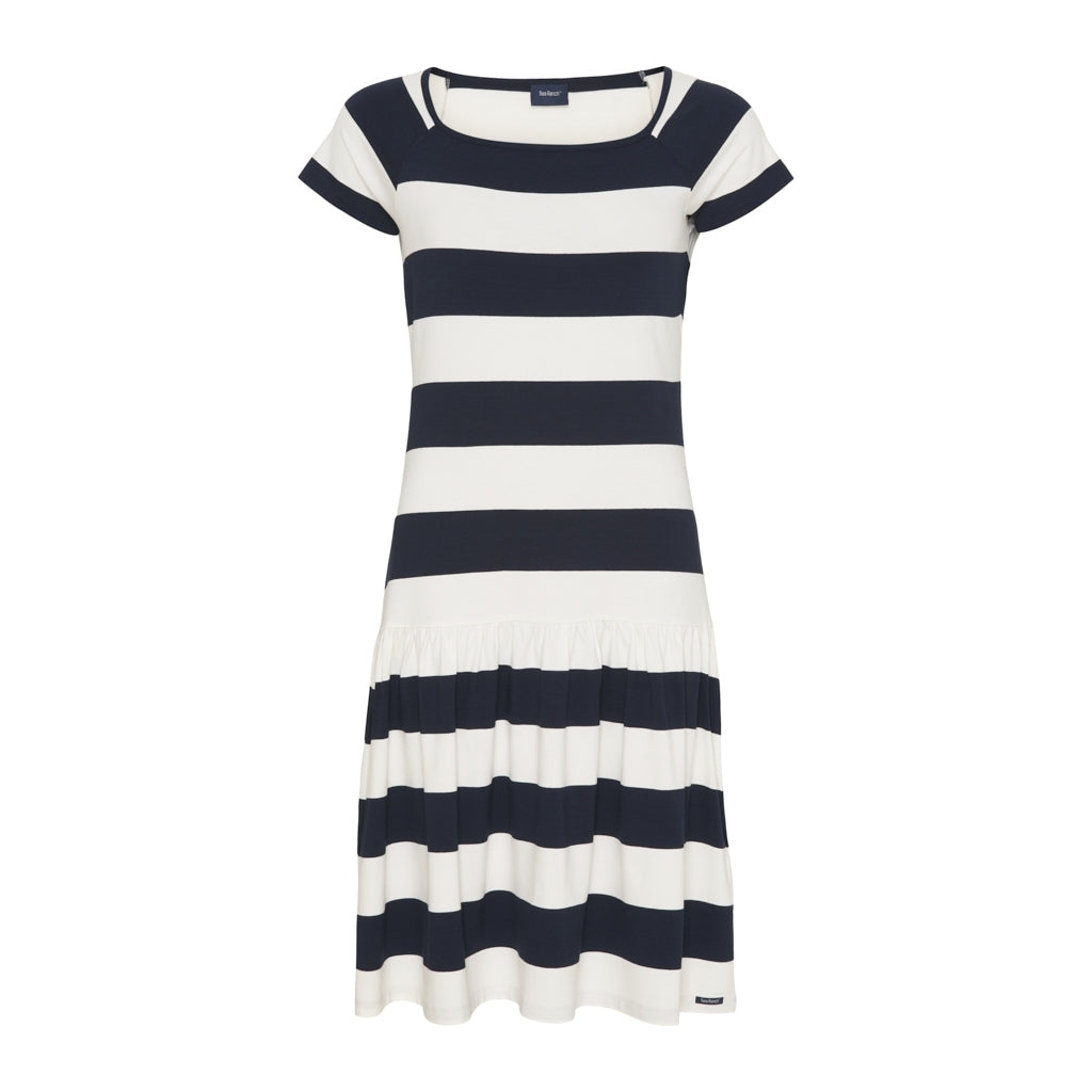 Petra Dress - Dark Navy/Pearl