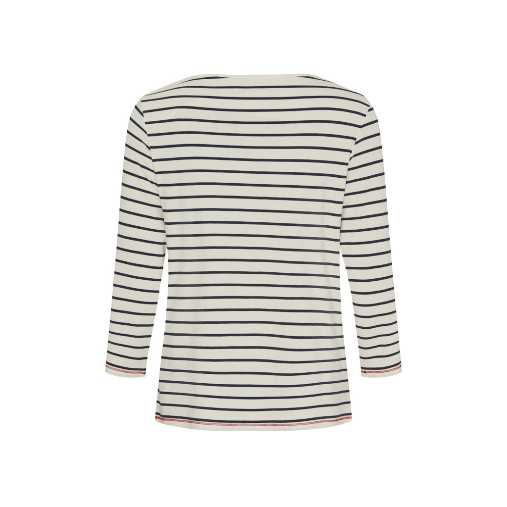 Pippa Tee - Pearl/Dark Navy