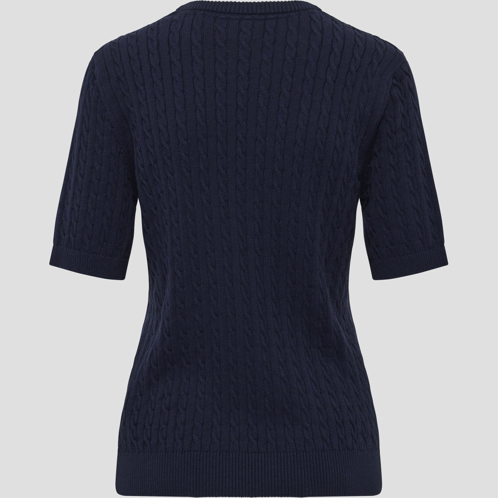 Serena Cable Knit - Navy