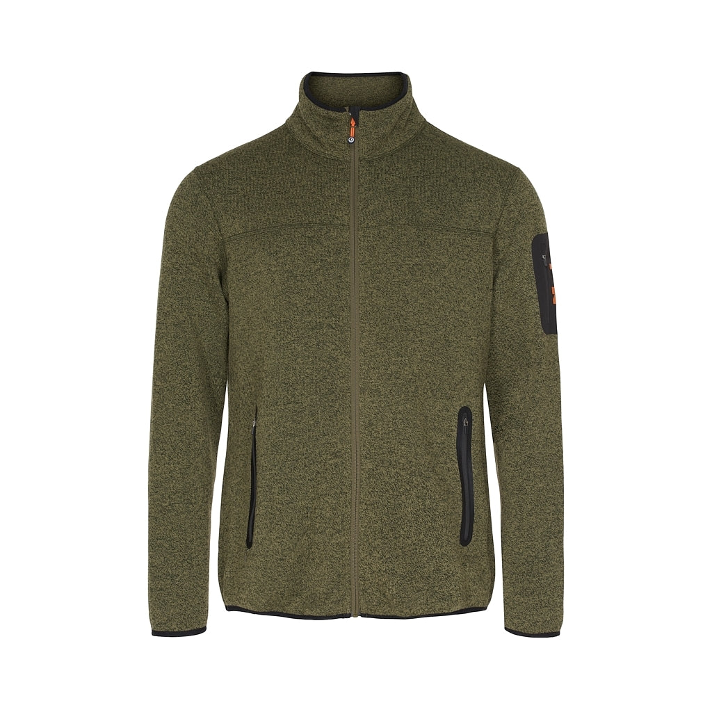 Sidney Fleece Jacket - Dark Olive Green Melange