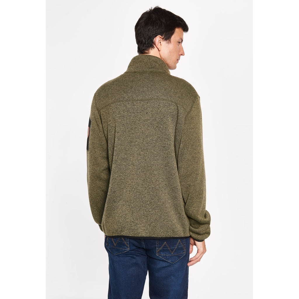 Sidney Fleece Jacket - Dark Olive Green Melange