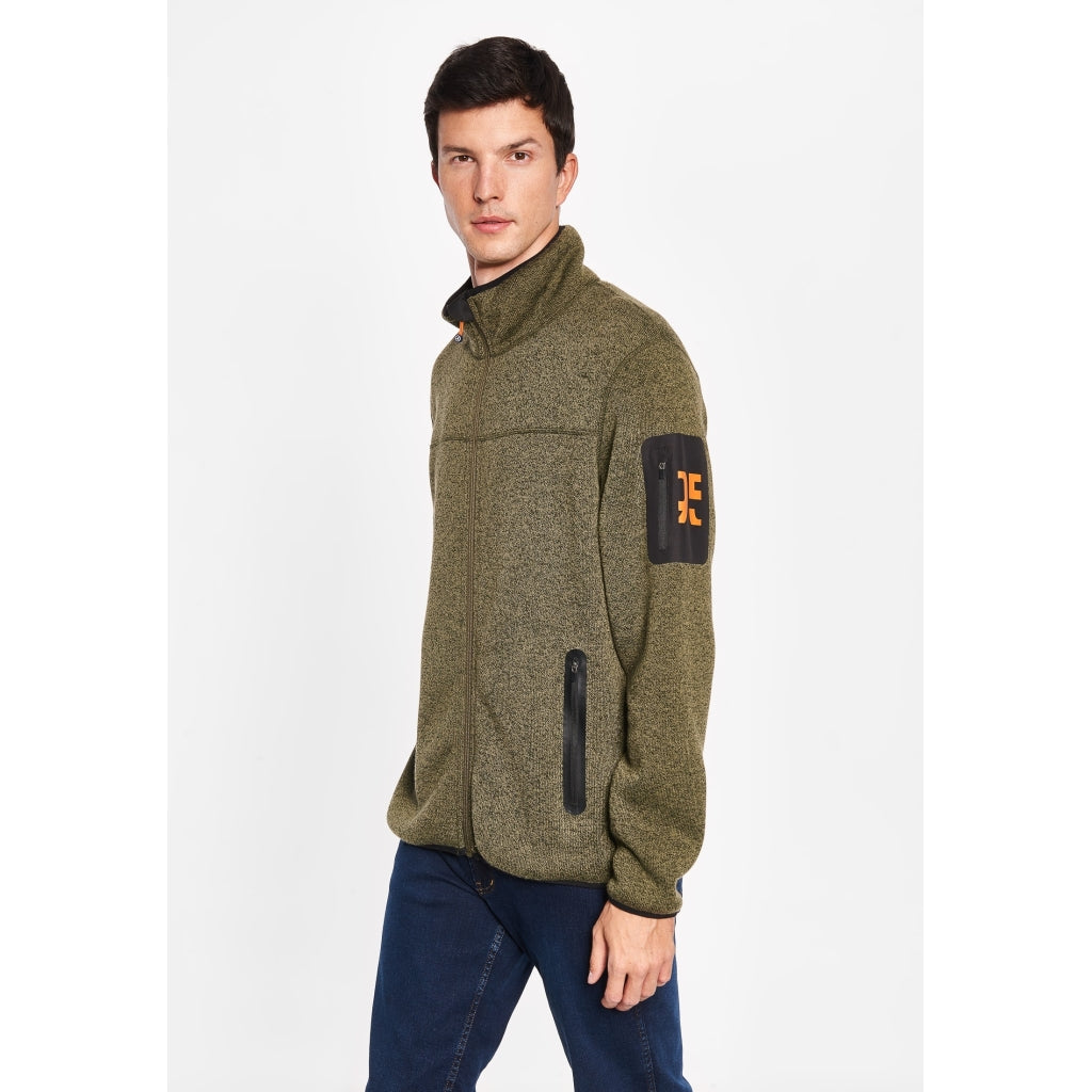 Sidney Fleece Jacket - Dark Olive Green Melange