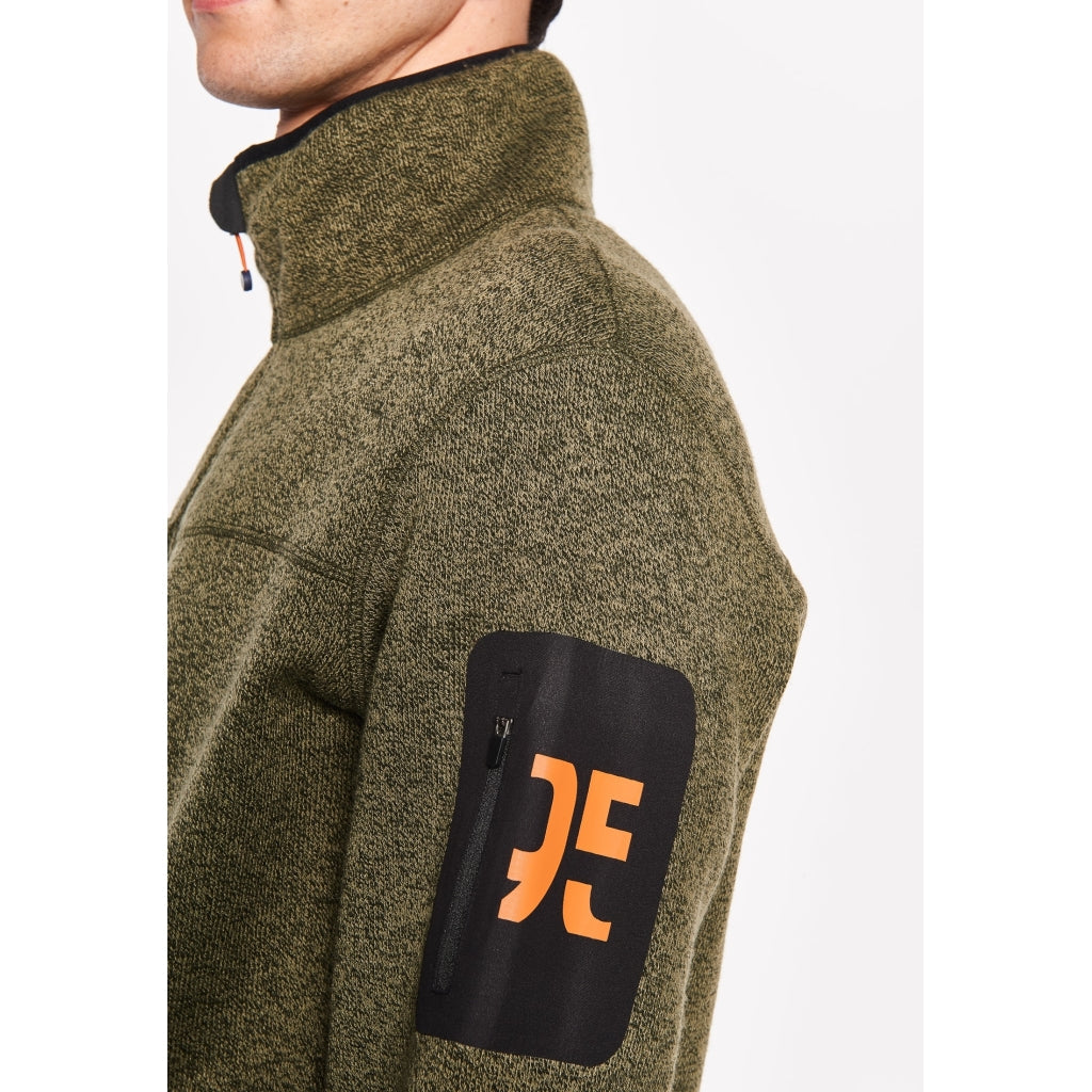 Sidney Fleece Jacket - Dark Olive Green Melange