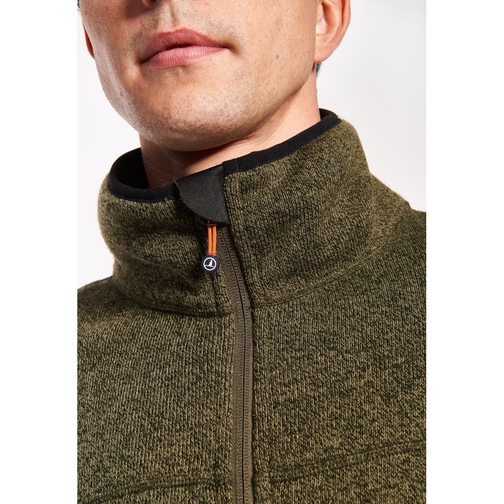 Sidney Fleece Jacket - Dark Olive Green Melange