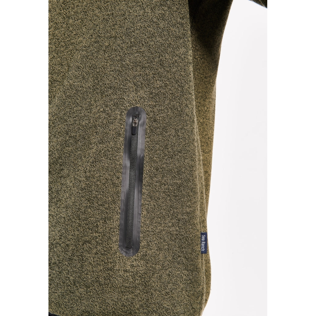 Sidney Fleece Jacket - Dark Olive Green Melange