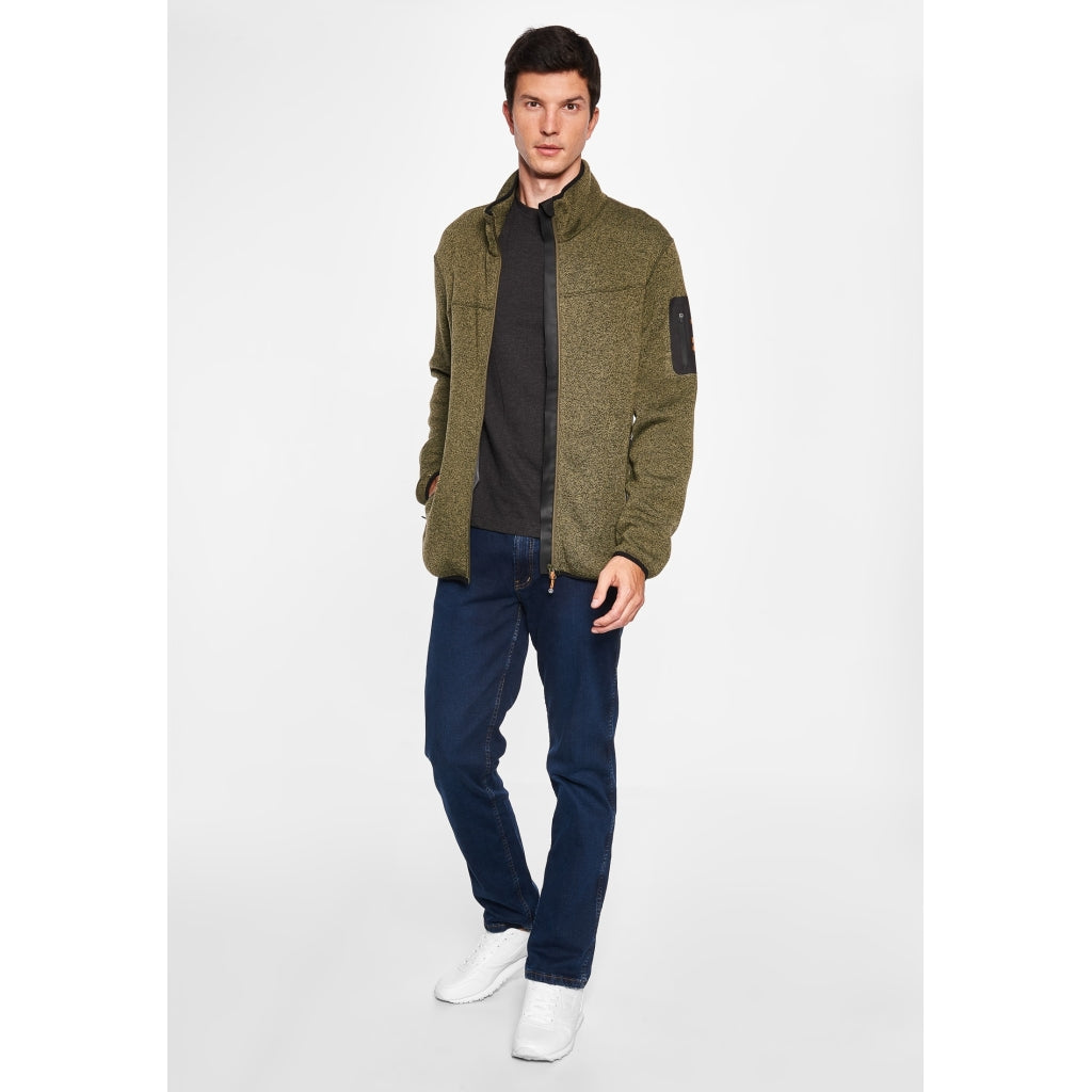 Sidney Fleece Jacket - Dark Olive Green Melange