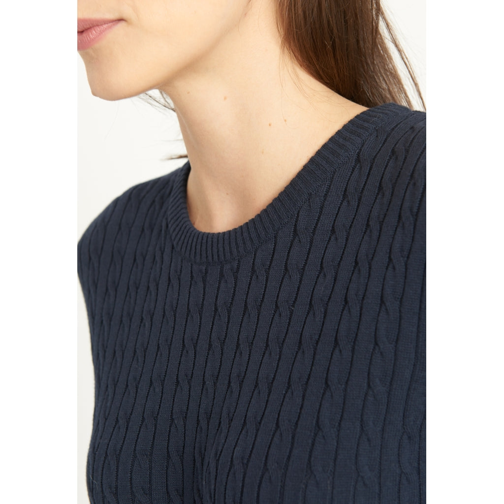 Simone Cable Knit - Navy