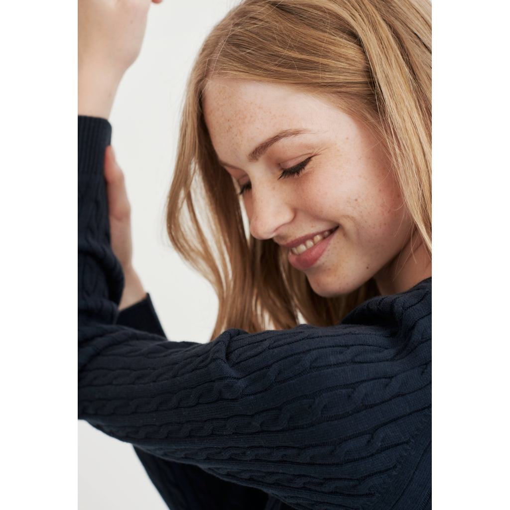 Simone Cable Knit - Navy