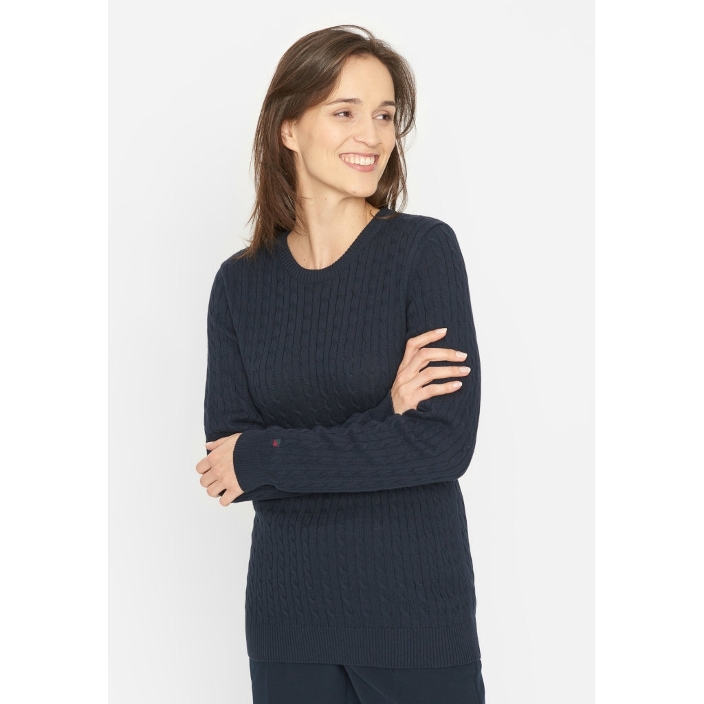 Simone Cable Knit - Navy