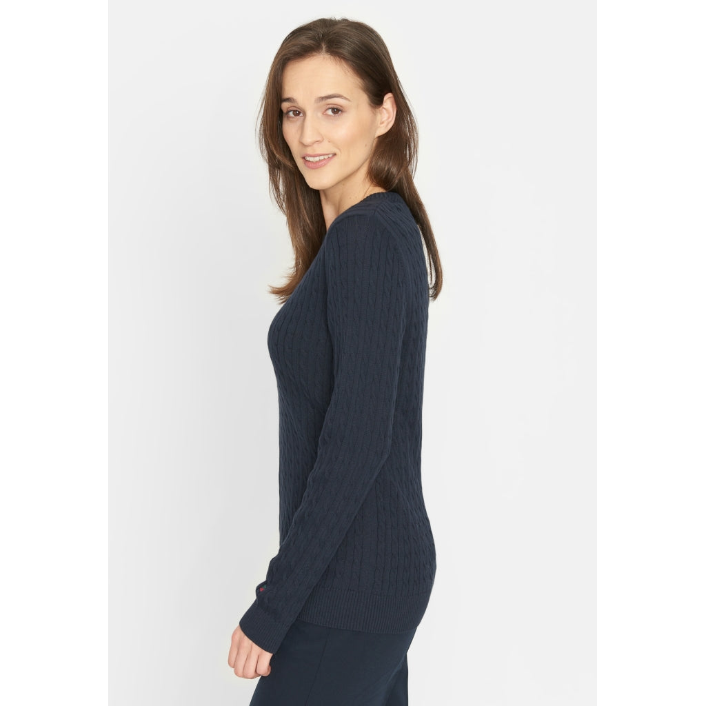 Simone Cable Knit - Navy