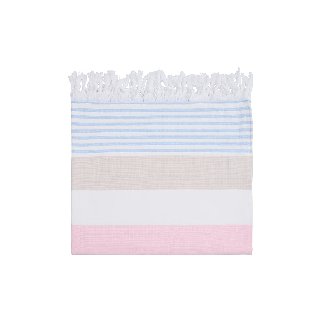 Striped Beach Towel - Multistripe Pink