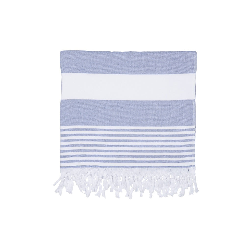 Striped Beach Towel - Navy
