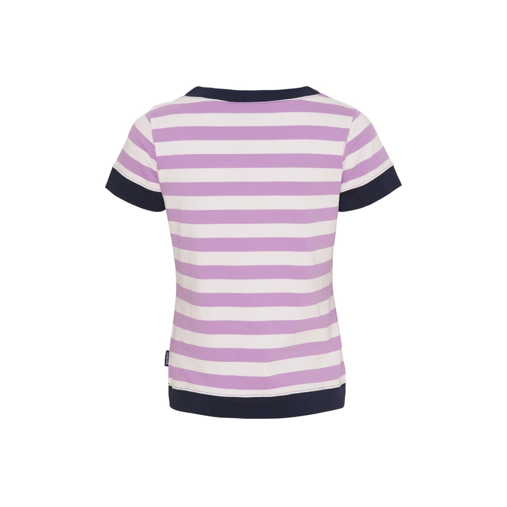 Tonnere Striped Short Sleeve Tee - Violet/Pearl