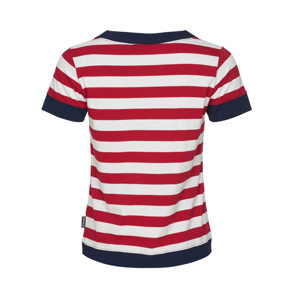 Tonnere Striped Short Sleeve Tee - SR Red/Pearl