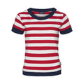 Tonnere Striped Short Sleeve Tee - SR Red/Pearl