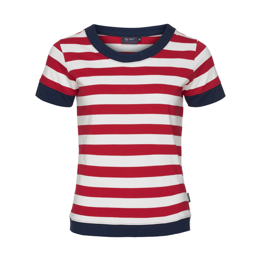 Tonnere Striped Short Sleeve Tee - SR Red/Pearl