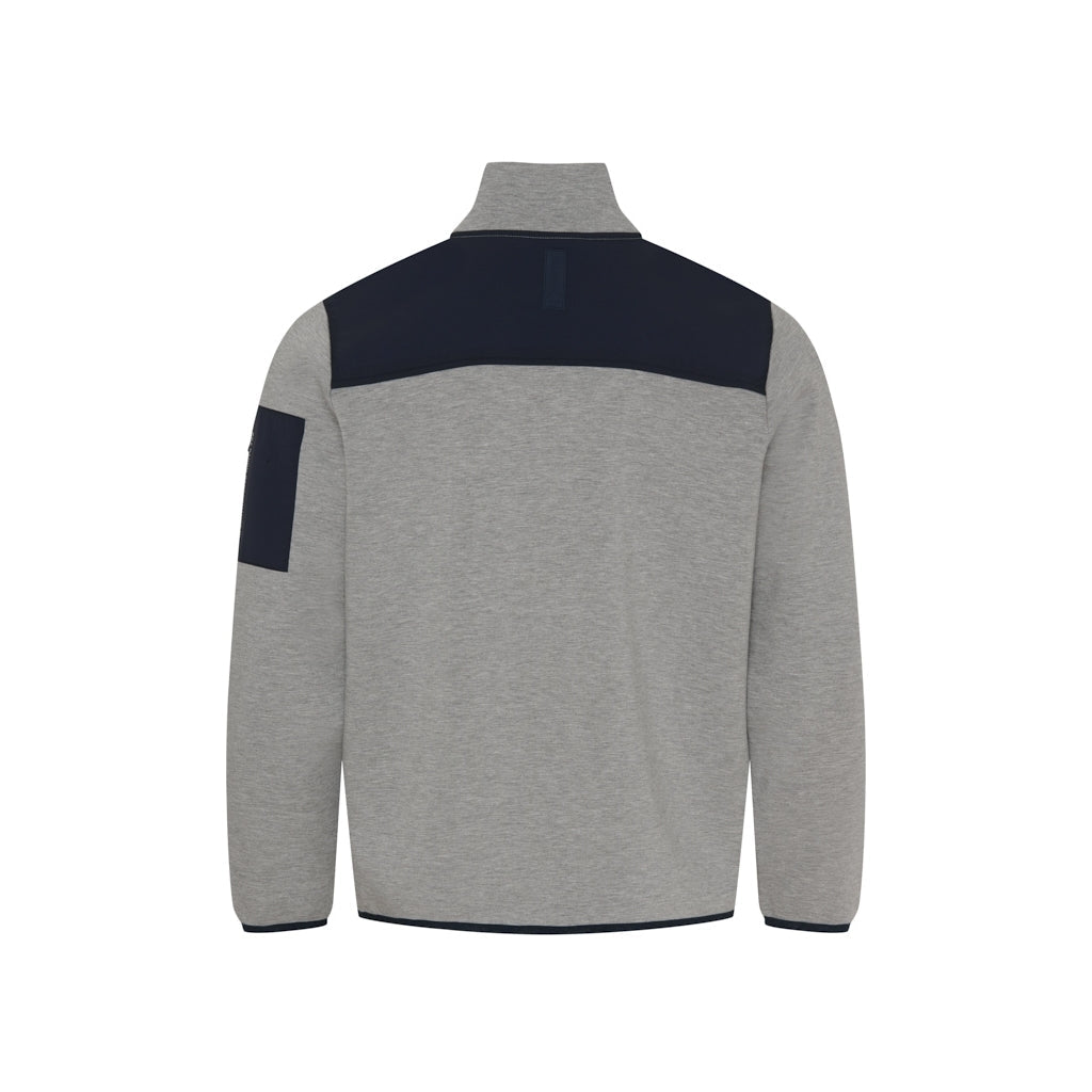 Tuke Half Zip - Grey Melange