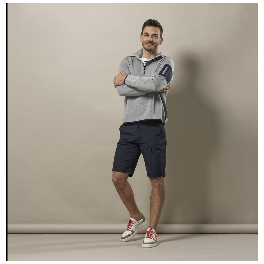 Tuke Half Zip - Grey Melange