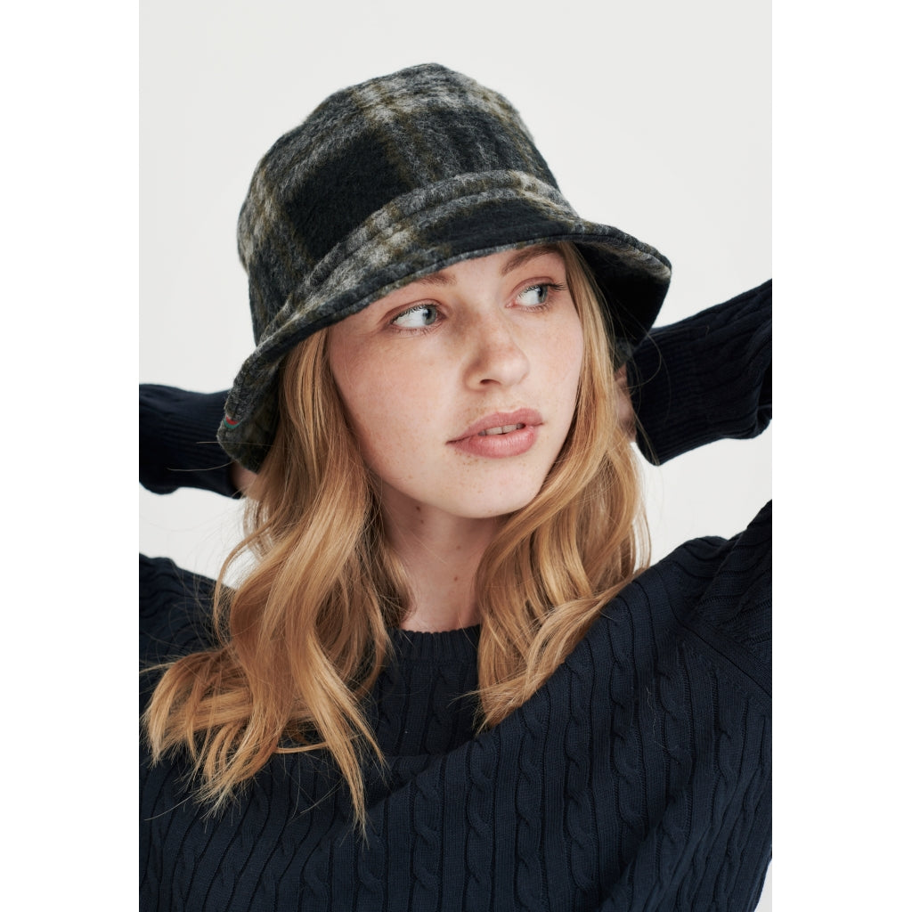Vita Hat - Olive Green Check
